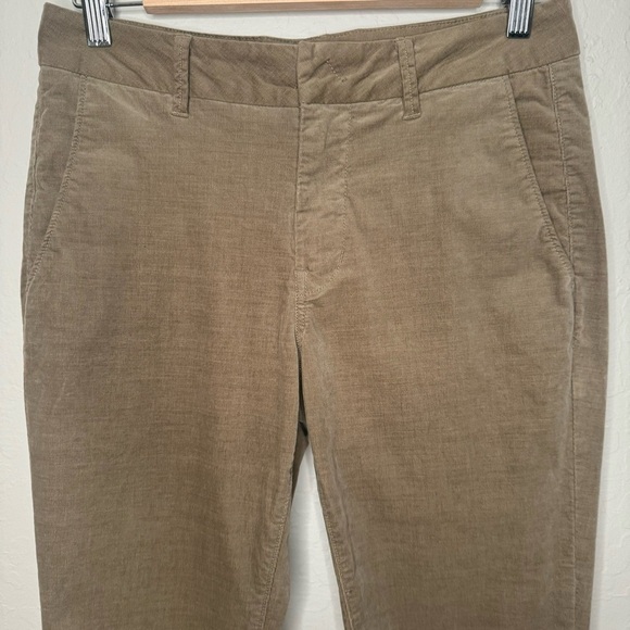 VINCE Corduroy Pants Chinos Ragweed Cords Cropped Tan Classic Size 4 - Picture 8 of 16